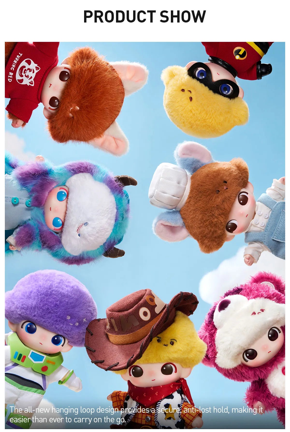 DIMOO WORLD × PIXAR Series - Vinyl Plush Pendant Blind Box