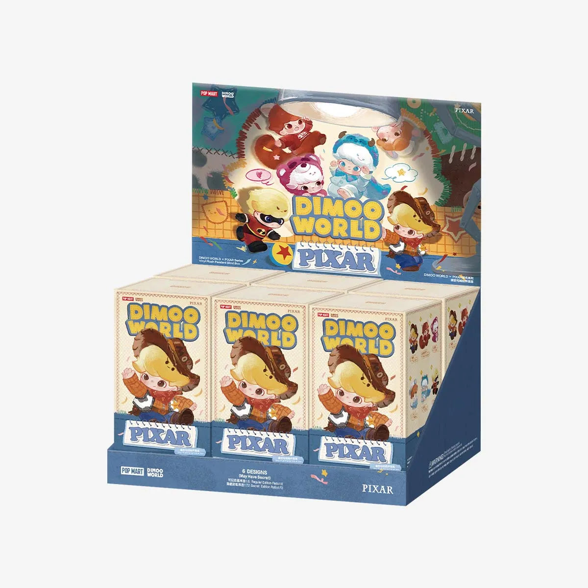 DIMOO WORLD × PIXAR Series - Vinyl Plush Pendant Blind Box