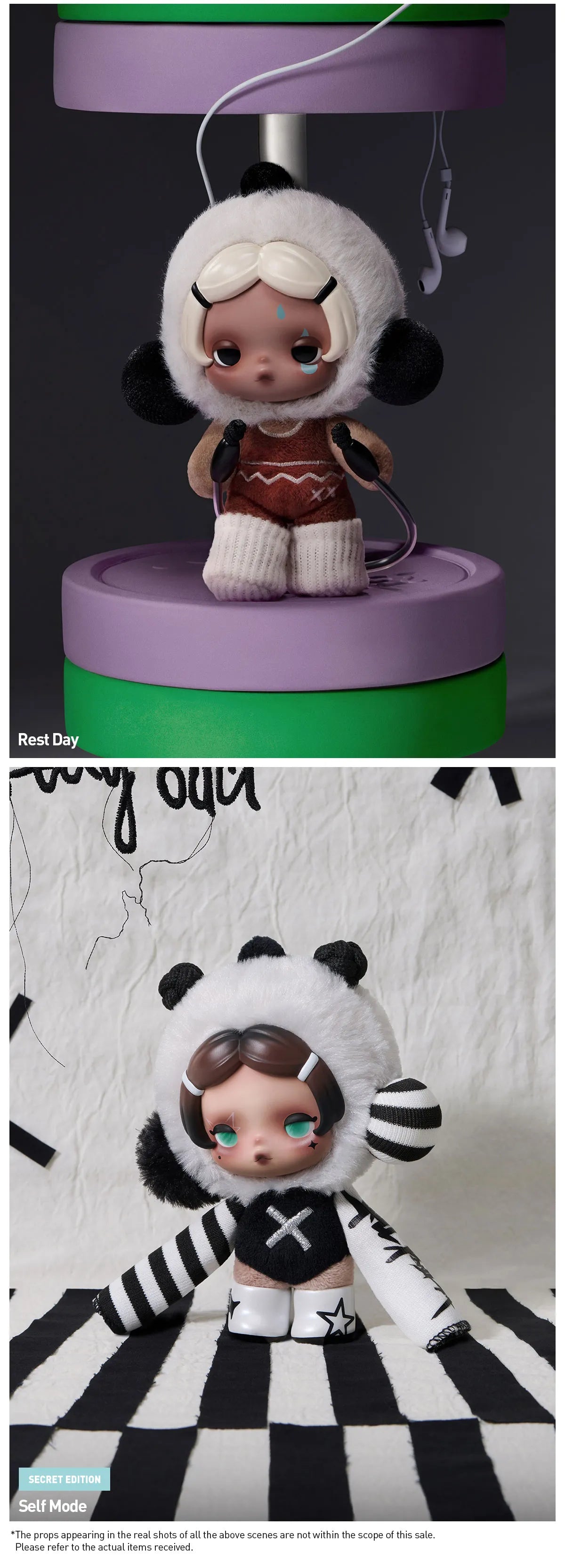 SKULLPANDA Off Mode Series Plush Doll Pendant