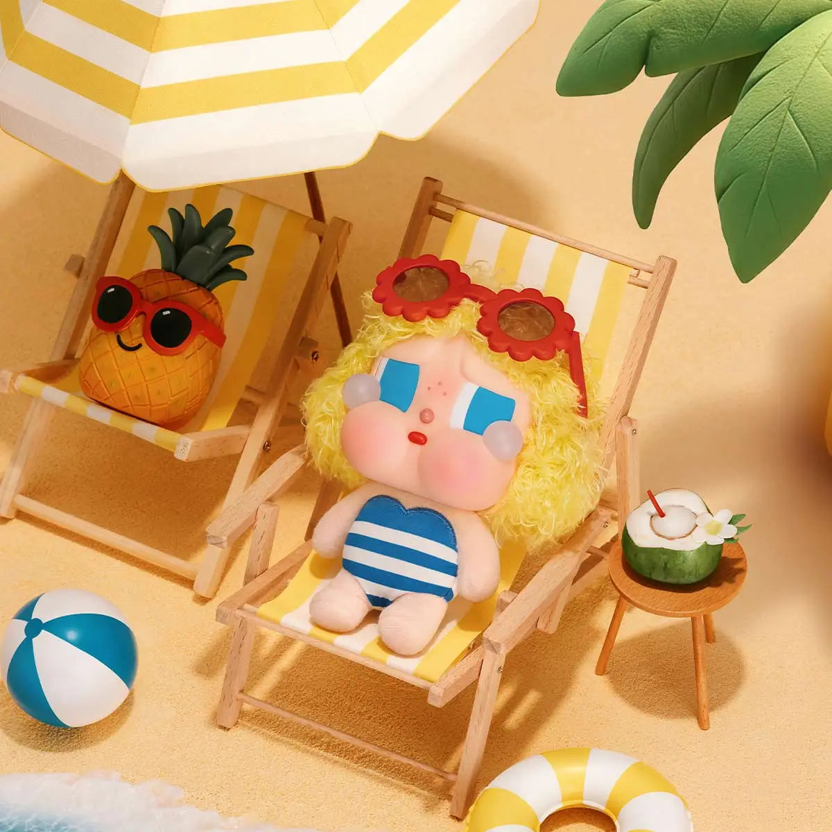 CRYBABY Vacation Mode On Series-Vinyl Plush Pendant Blind Box